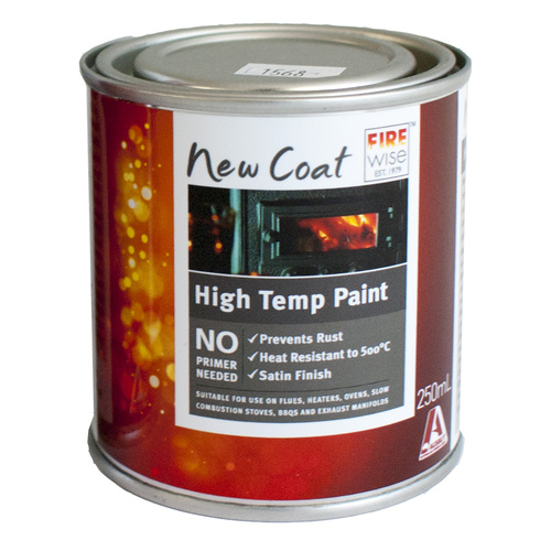 B0250 HI-Temperature Pot Belly Black Paint 250ml Tin