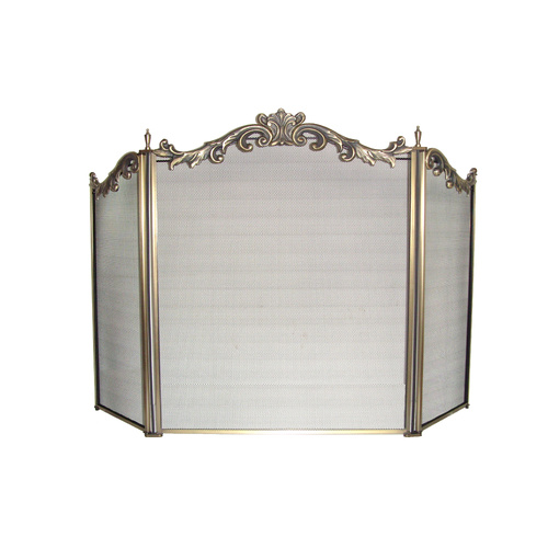 OFS39040AB Firescreen Antique Brass Top 3-Fold