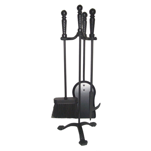 OFT40001BK Firetool Set Wall mounted 4-pc