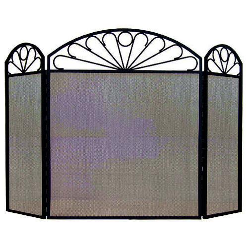 OFTB31208BK Firescreen with Pattern 3-Fold 