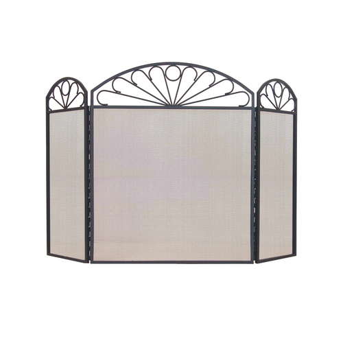 OFTB31208BK Firescreen with Pattern 3-Fold 