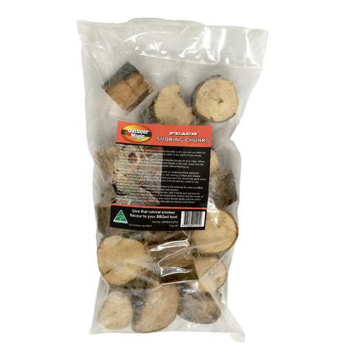OMPEACHCH3 Peach Wood Chunks 3kg