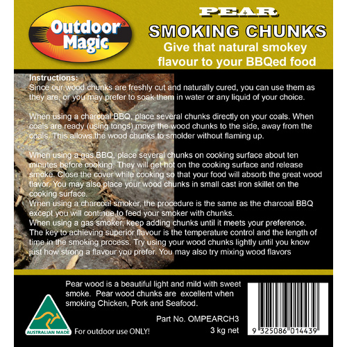 OMPEARCH3 Pear Wood Chunks 3kg
