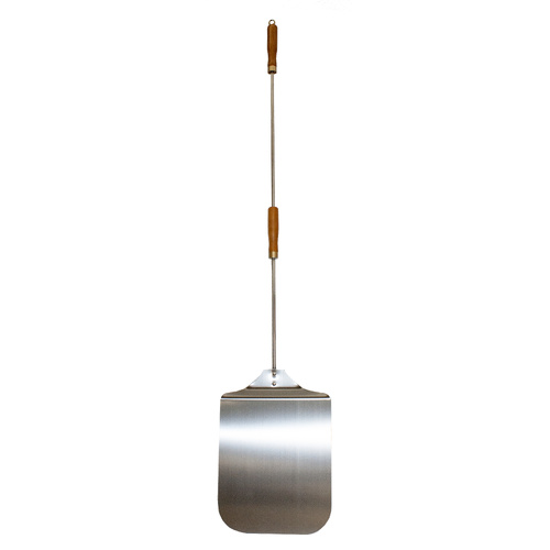 PZSP100SS Pizza Spatula - All Stainless Steel with Sliding Timber Grip