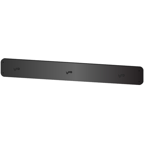 PZWBPC3 Pizza Oven Tools 3-hook Wall Bracket - Black Powder Coated Steel