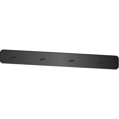 PZWBPC4 Pizza Oven Tools 4-hook Wall Bracket - Black Powder Coated Steel